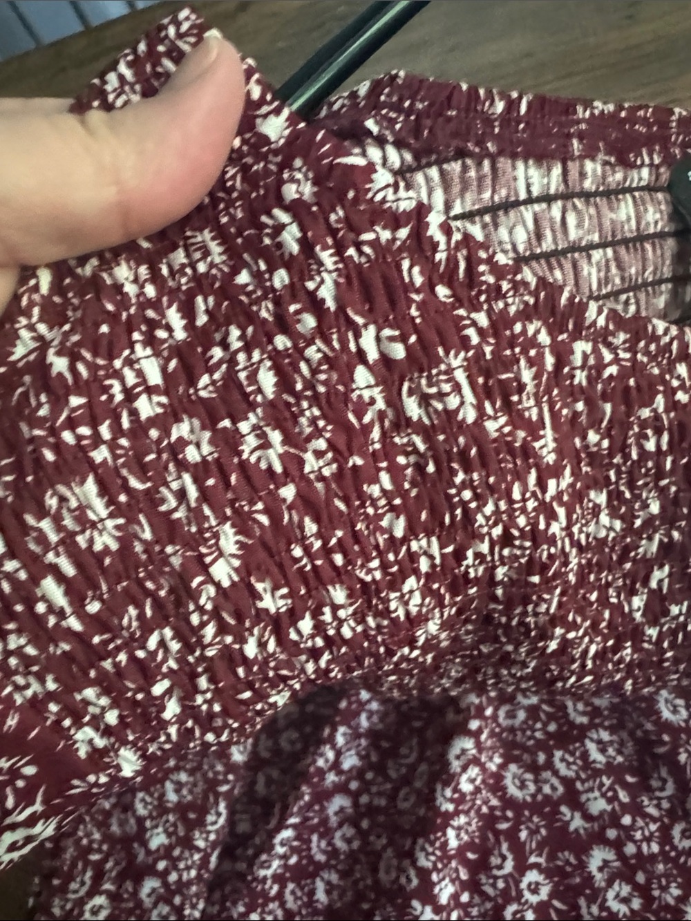PrettyGarden Burgundy Floral Midi Dress - Picture 7 of 7